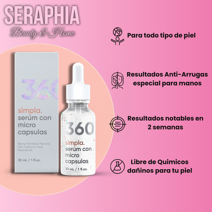 Serum Reparador Anti Arrugas para manos Simpla360®(40% OFF HOY)